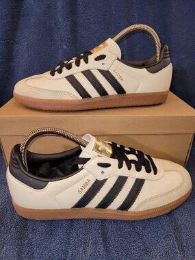 Adidas Samba Womens Size 8 Cream Black Tan Gum Sole OG Sneakers ID0478 (#2411)